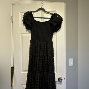 Elegant Black Midi Dress